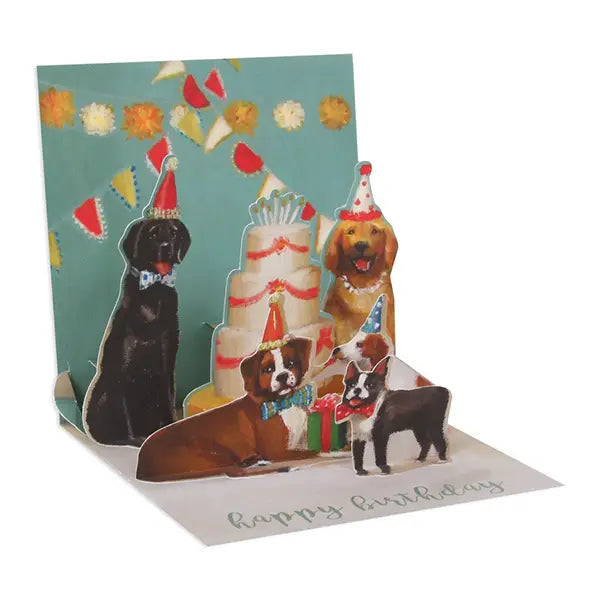 Dogs and Cake Treasures Pop-up Card