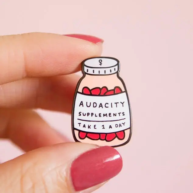 Audacity Supplements Enamel Pin