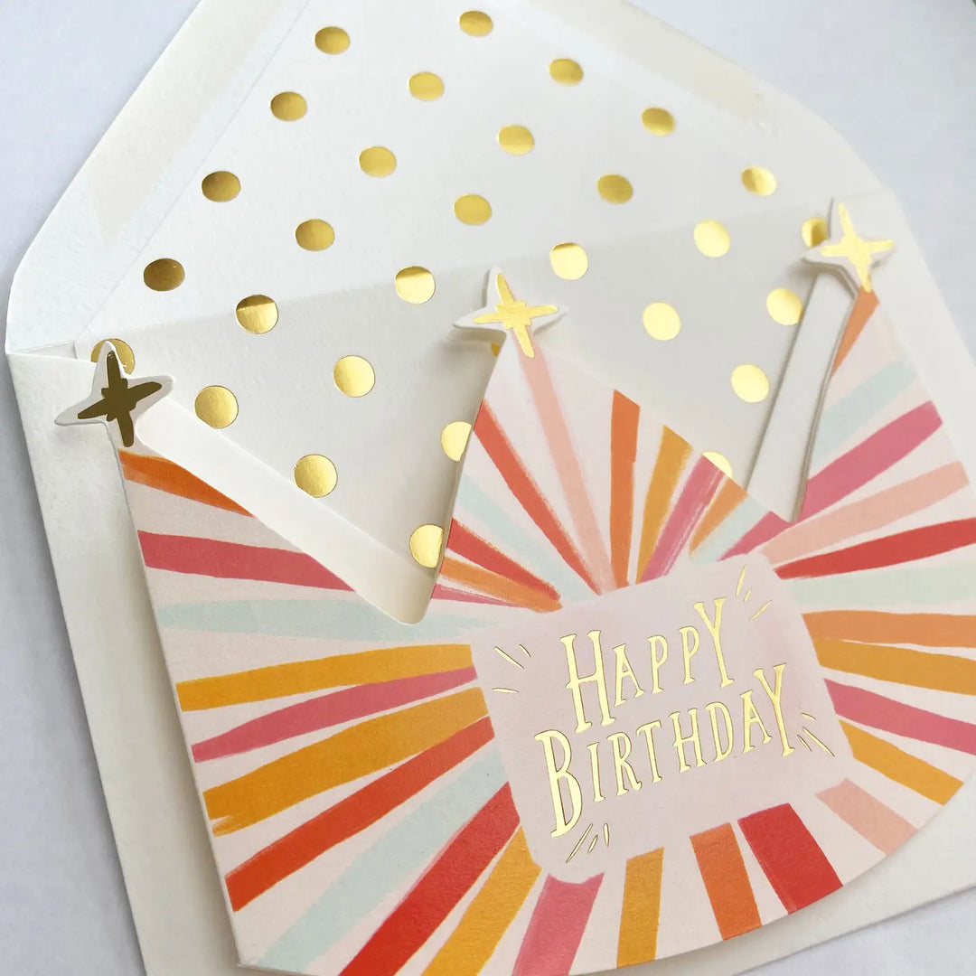 Gold Crown Happy Birthday Card