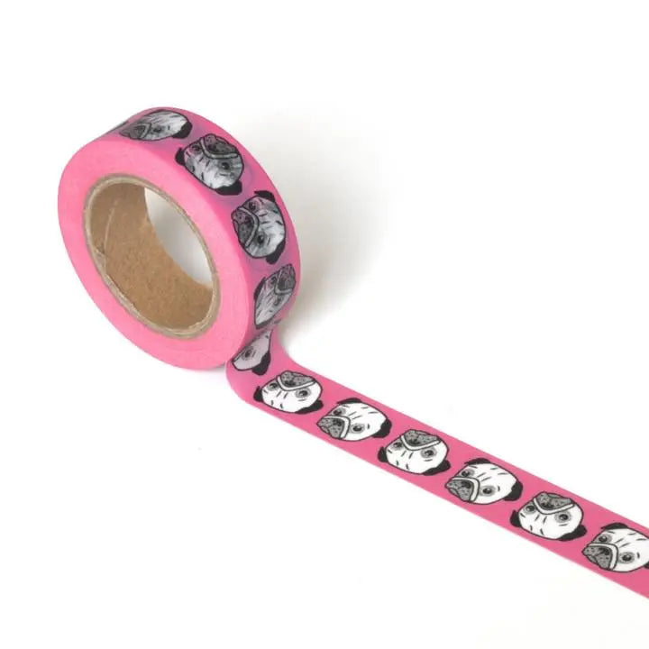 Pug Washi Tape - Pink