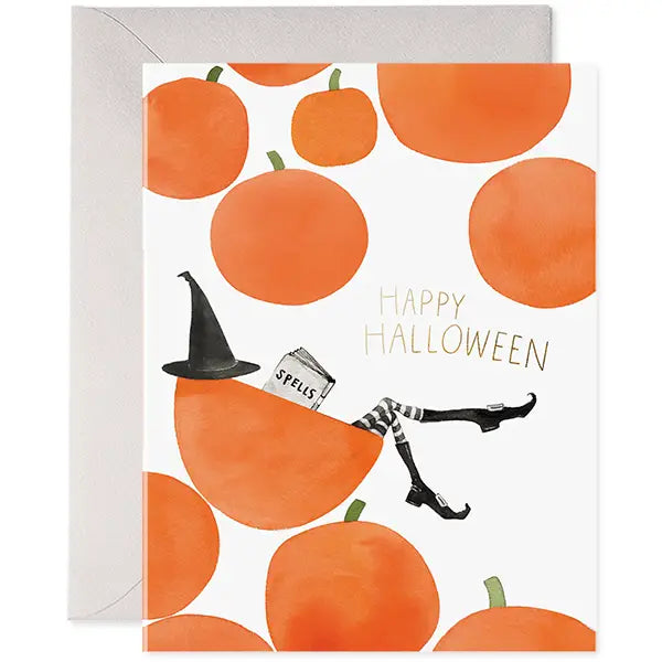 Pumpkin Witch Card