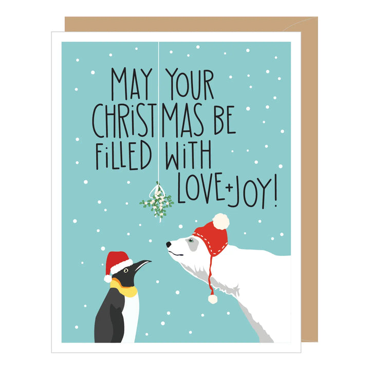 Holiday Penguin Polar Bear Boxed Christmas Cards (Set of 8)