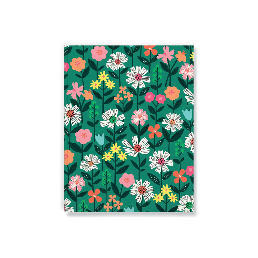 Green Cosmos Medium Layflat Journal Notebook