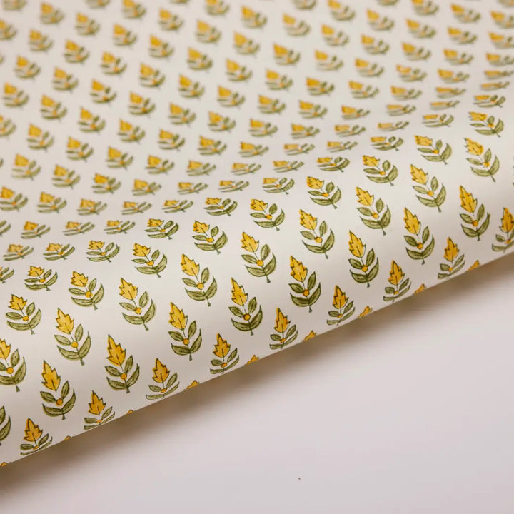 Hand Block Printed Gift Wrap Sheets - Buti Sunshine (Roll)