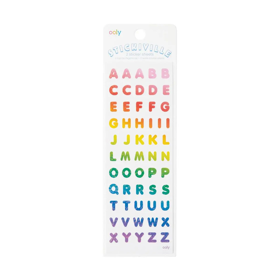 Stickiville Rainbow Letters Stickers