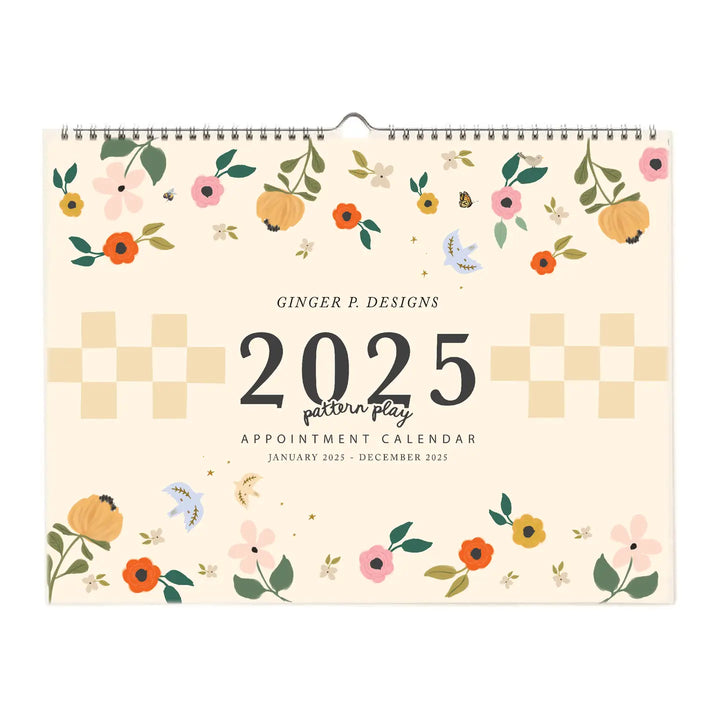 2025 Ginger P. Designs Appointment Calendar