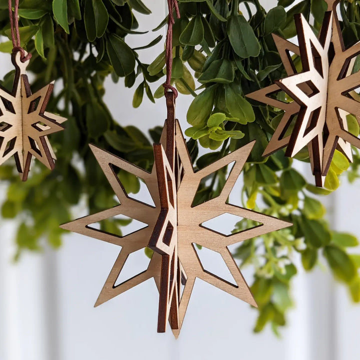 Wood Star Ornaments