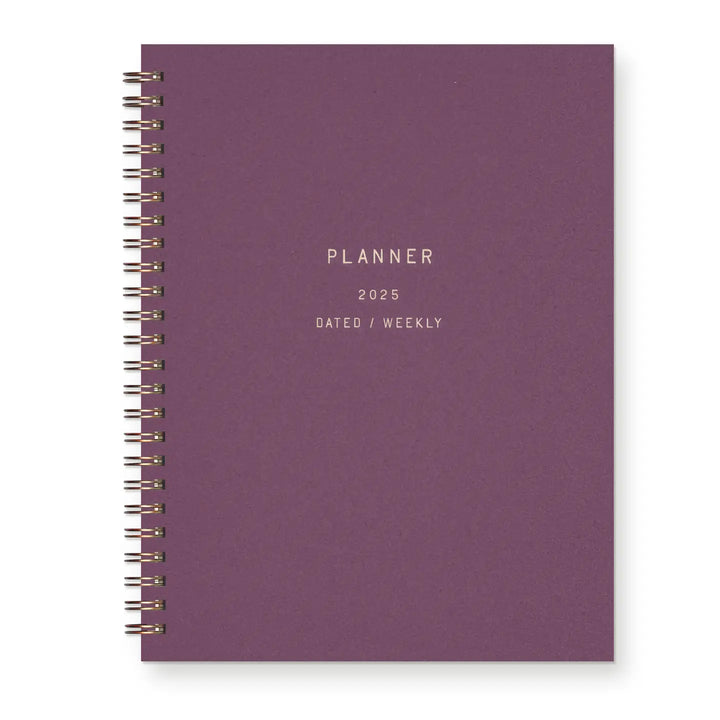 2025 Standard Type Dated Weekly Planner