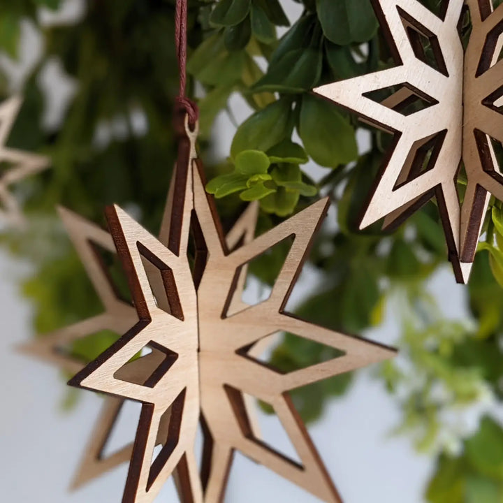 Wood Star Ornaments