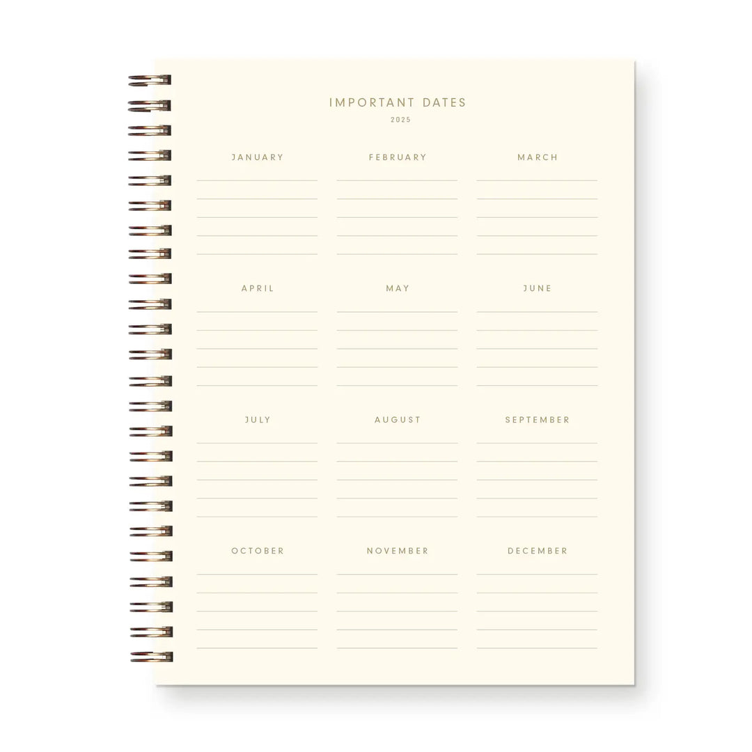 2025 Standard Type Dated Weekly Planner