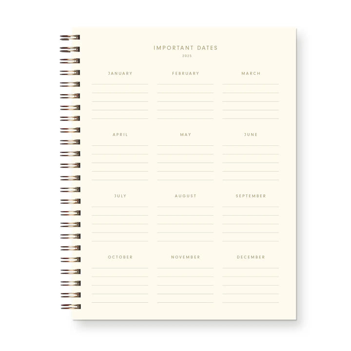 2025 Standard Type Dated Weekly Planner