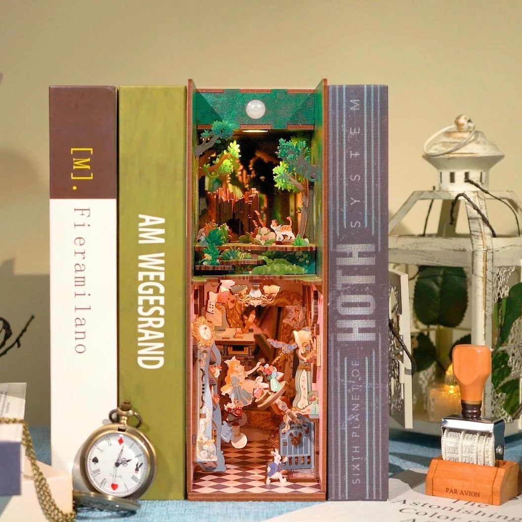 DIY Miniature House Book Nook Kit: Alice's Adventure