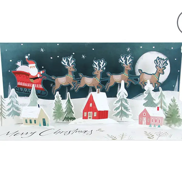 Merry Christmas To All Panoramic Light-up Pop-up Card