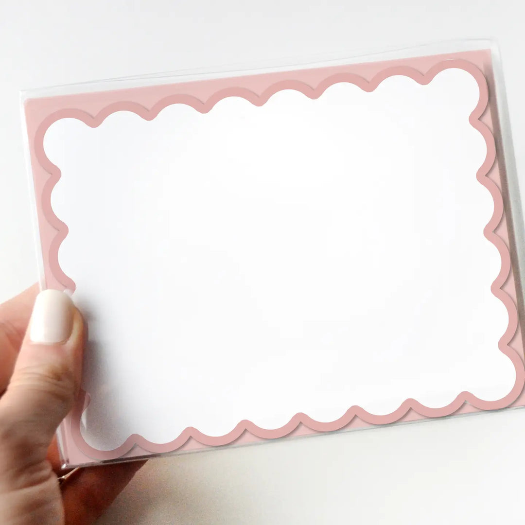 Scallop Pink Notecards (Set of 8)