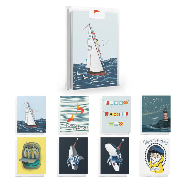 Nautical Birthday Boxed Cards (Set of 8)