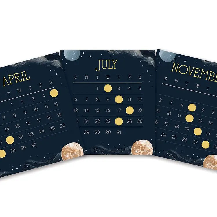 2025 Moon Phases Scratch & Reveal Desk Calendar