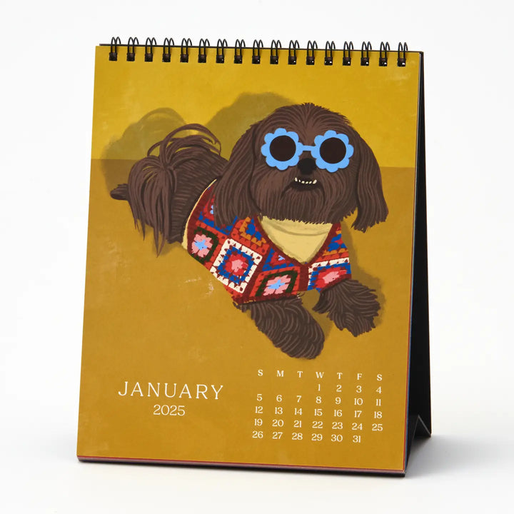 2025 Good Boys Desk Easel Calendar (12-Month)