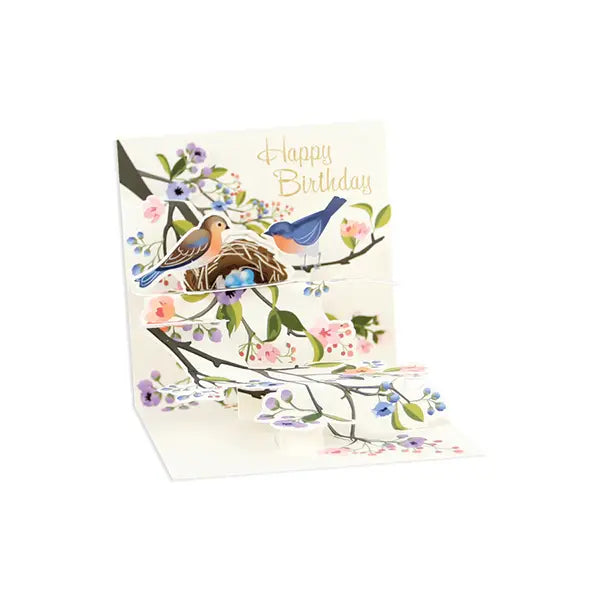 Perched Birds Trinkets Pop-up Card