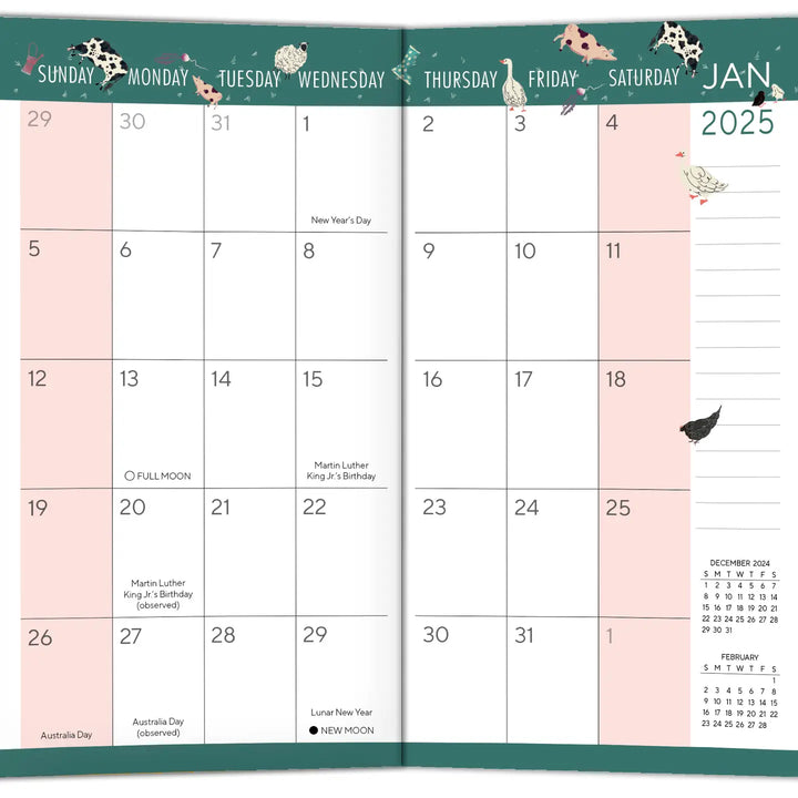 2025 Farmyard Frolic Two-Year-Plus Pocket Planner