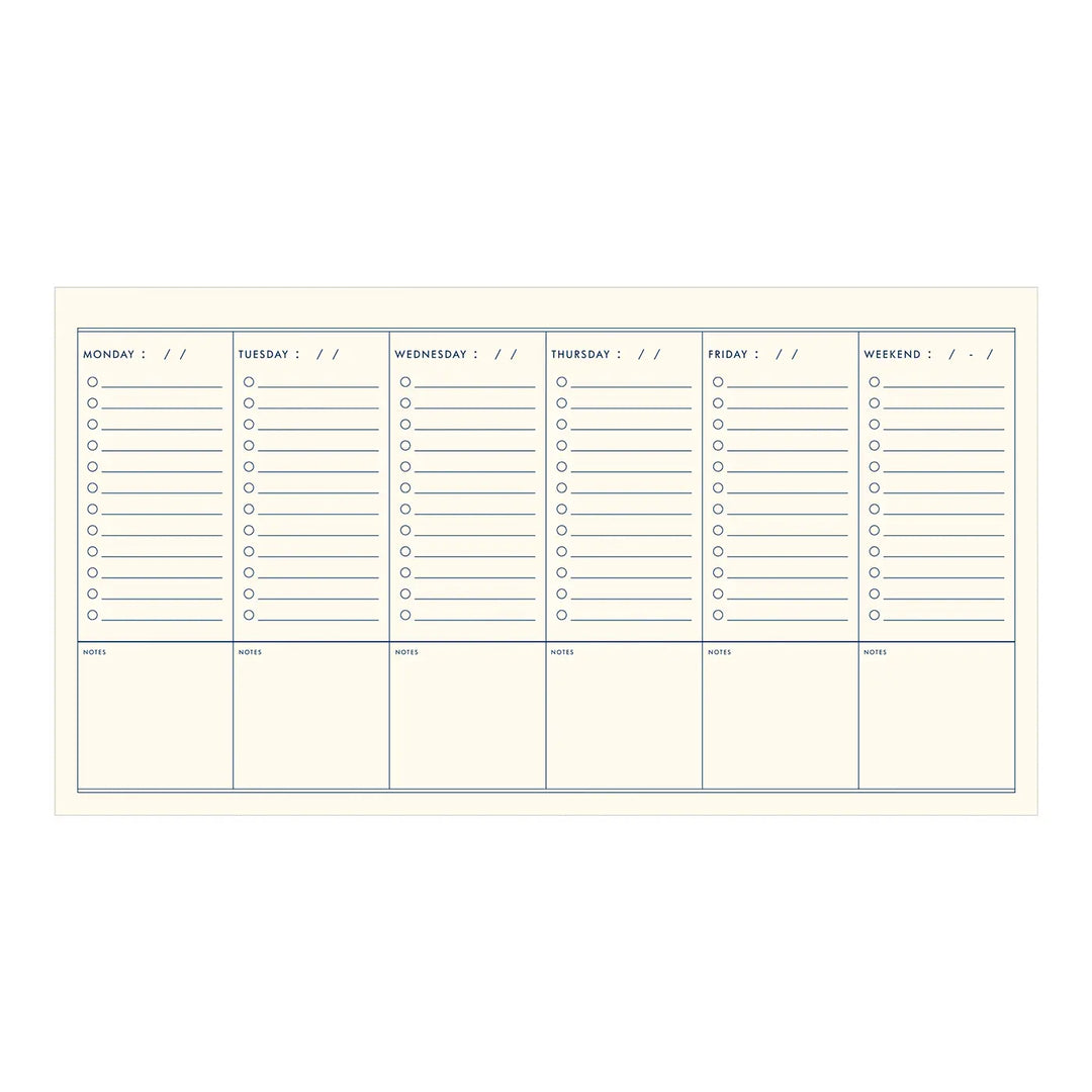 Grid Undated Weekly Planner