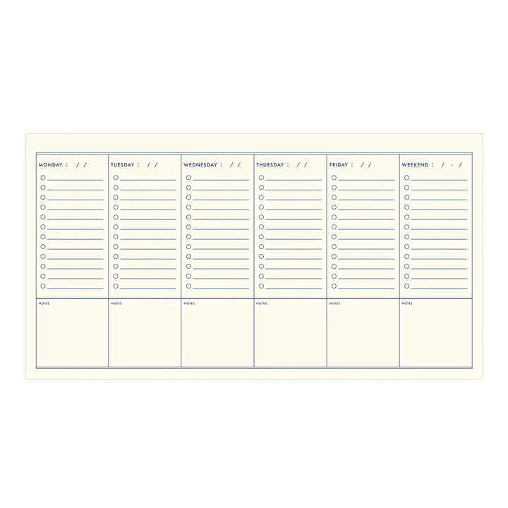 Grid Undated Weekly Planner