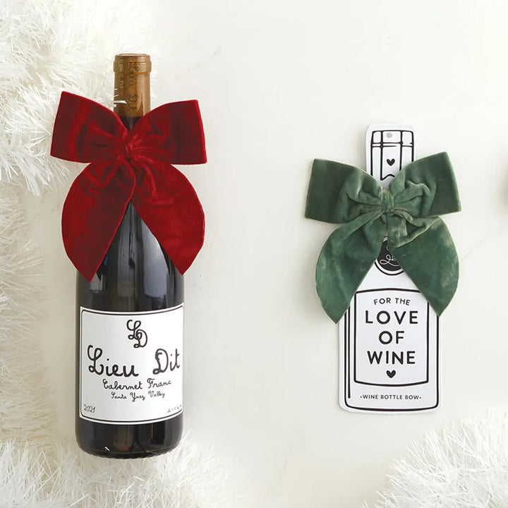 Velvet Wine Bottle Bow