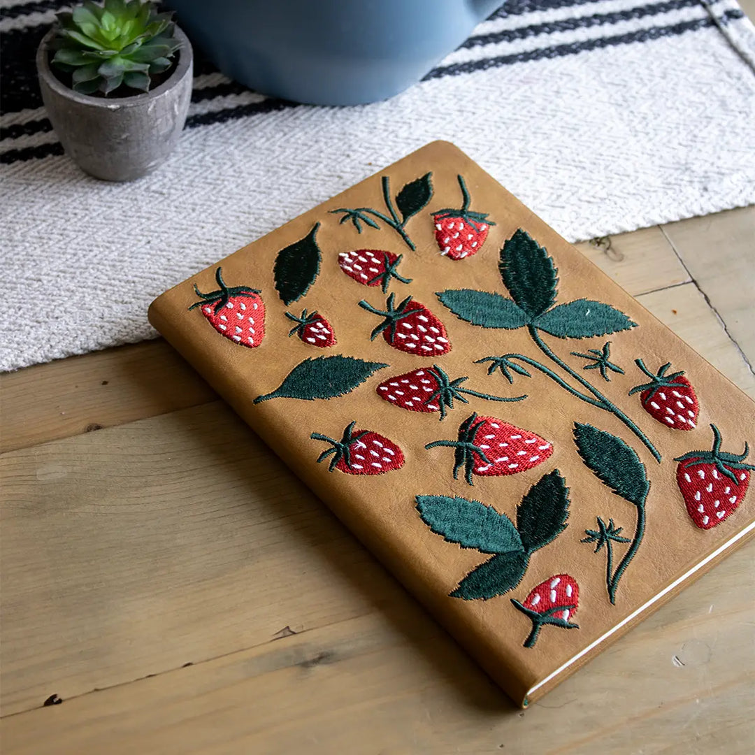 Elana's Berries Embroidered Journal