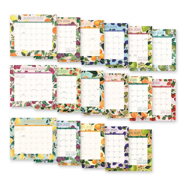 2025 Fruit & Flora Magnetic Monthly Pad (Aug 2024 - Dec 2025)