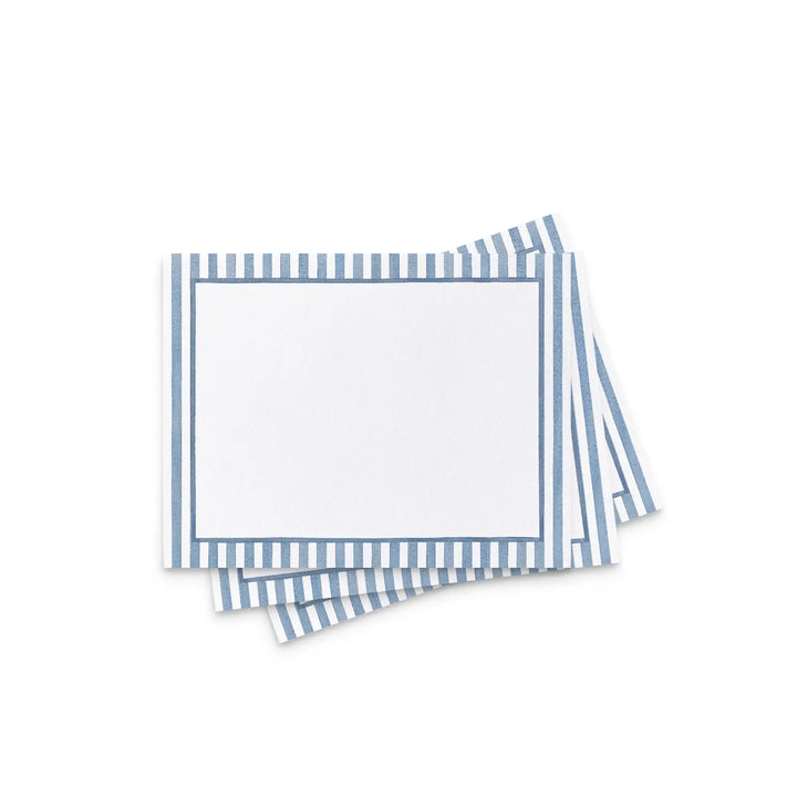 Blue Stripe Notecards (Set of 8)