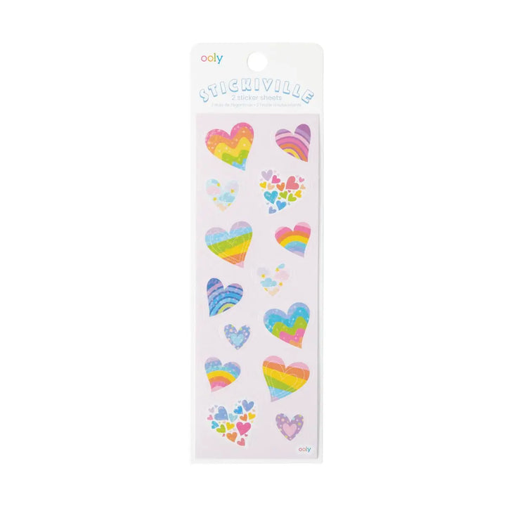 Stickiville Rainbow Heart Stickers