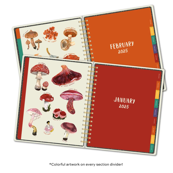 2025 Mushrooms High Note Deluxe Hardcover Planner (August 2024-December 2025)