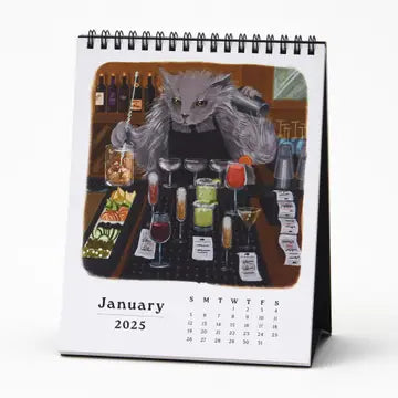 2025 Cattitude Desk Easel Calendar (12-Month)