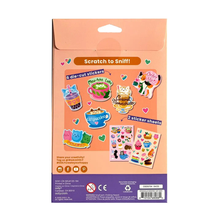 Stickiville Cat Cafe Scented Stickers