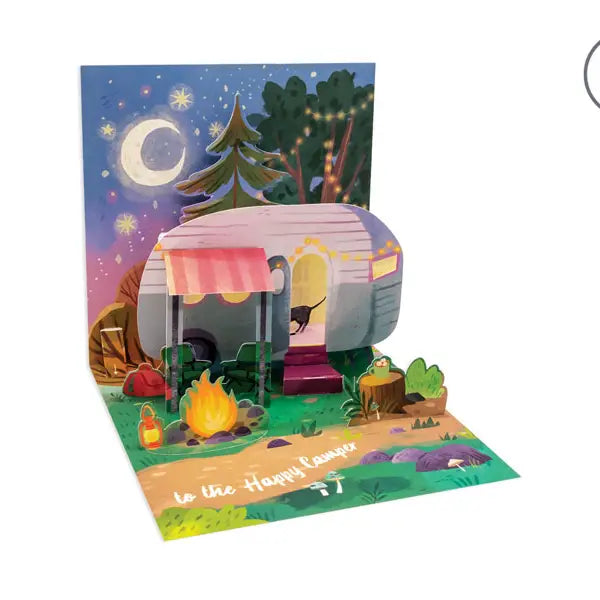 To the Happy Camper Treasures Light-Up Pop-up Card