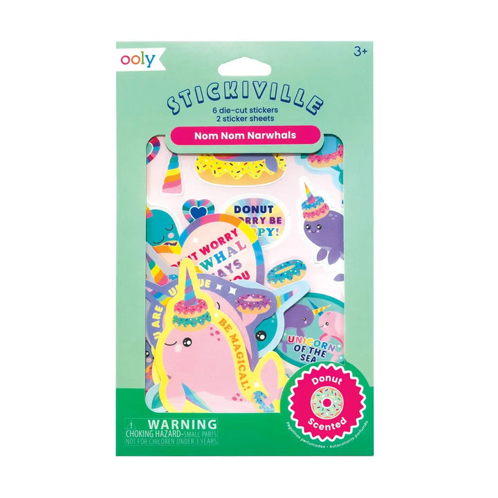 Stickiville Nom Nom Narwhals Scented Stickers