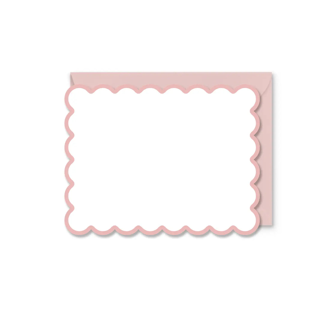 Scallop Pink Notecards (Set of 8)