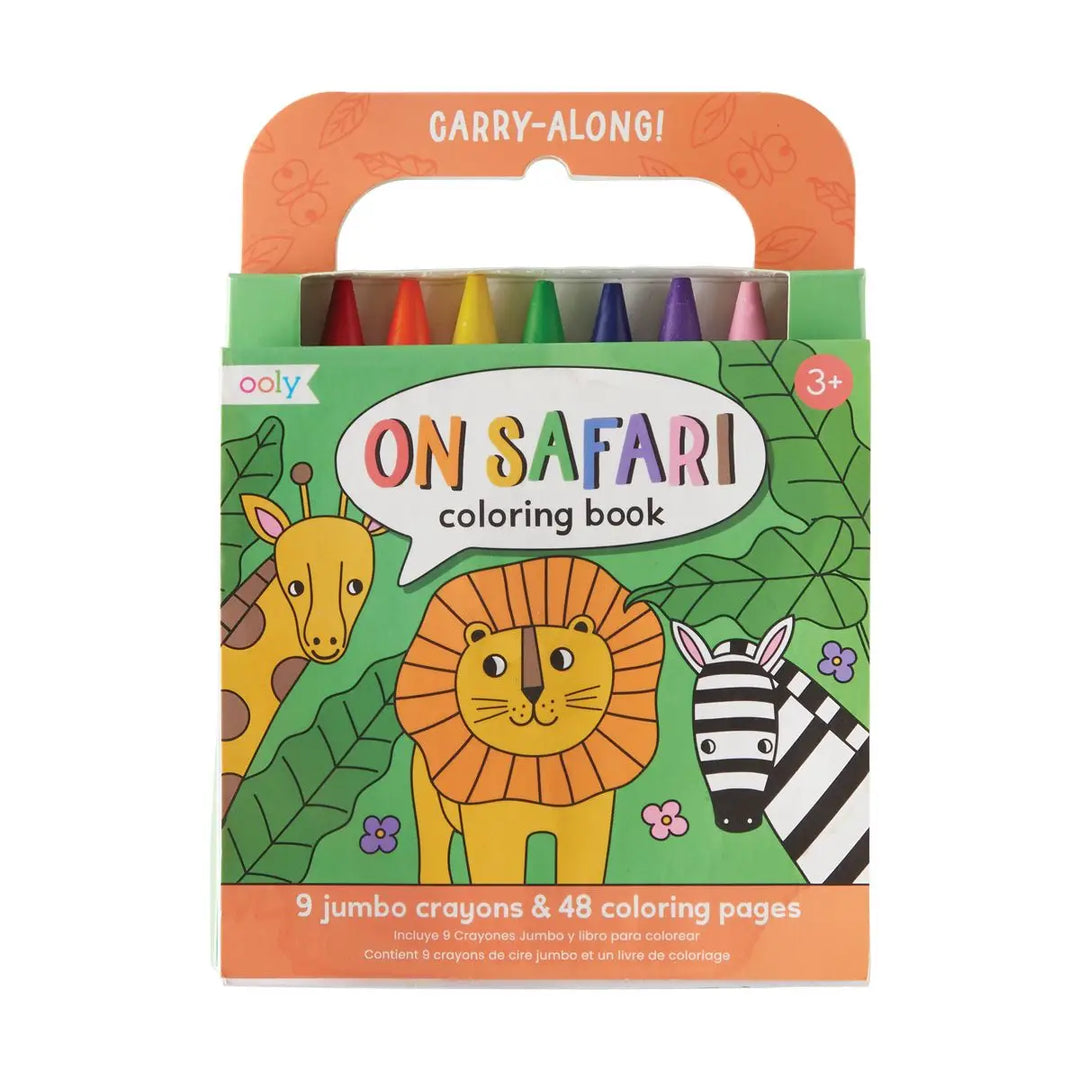 Carry Along Crayon and Coloring Book Kit - On Safari