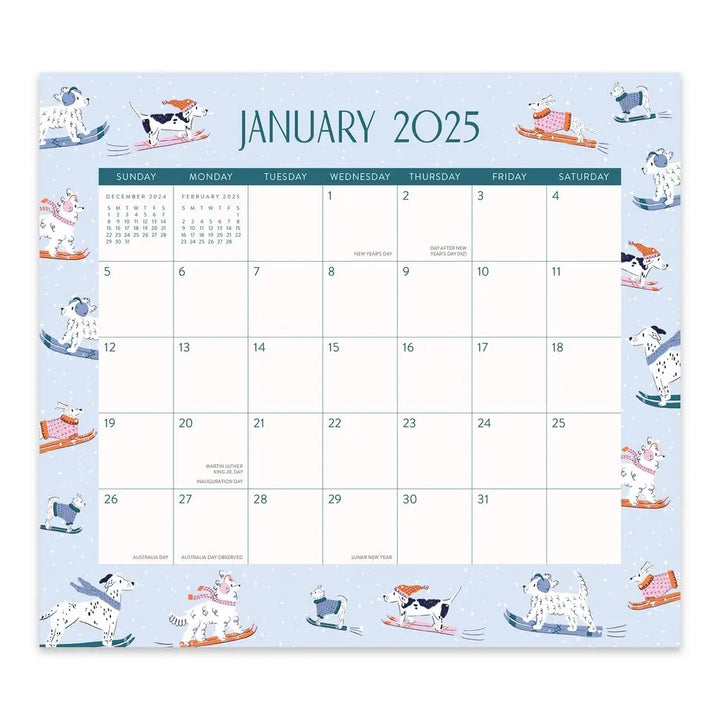 2025 Dog Days Magnetic Monthly Pad (Aug 2024 - Dec 2025)