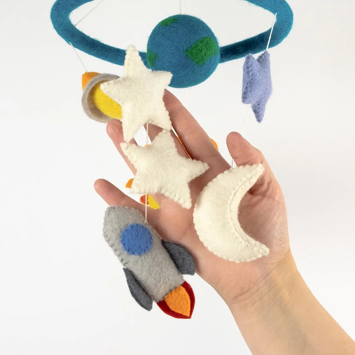 Planets and Space Felt Mobile