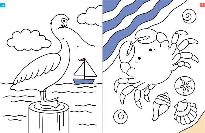 Animals Dot-To-Dot Coloring Book