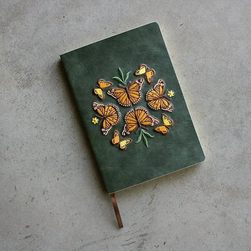 Butterfly Dance Embroidered Journal