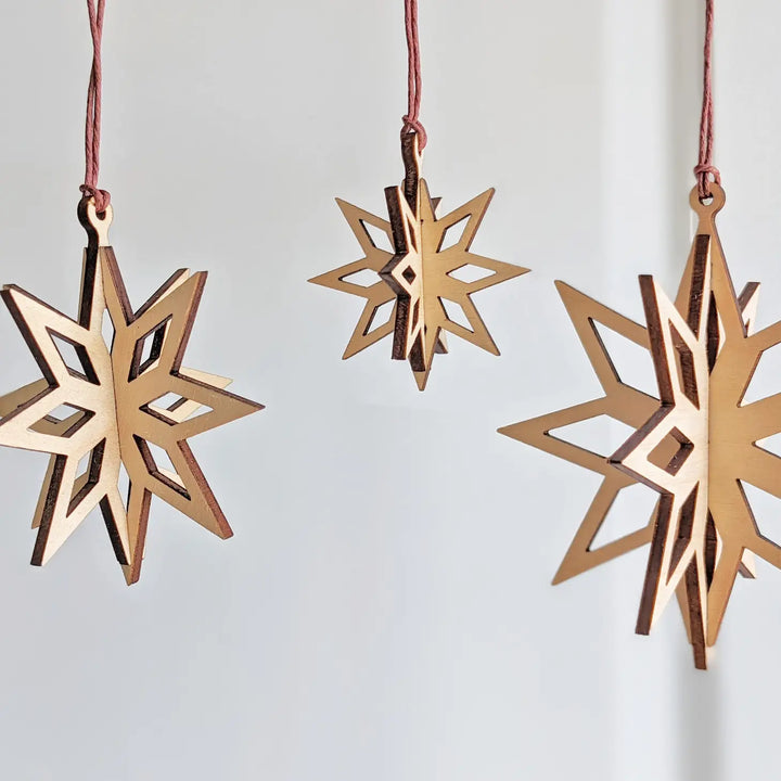 Wood Star Ornaments