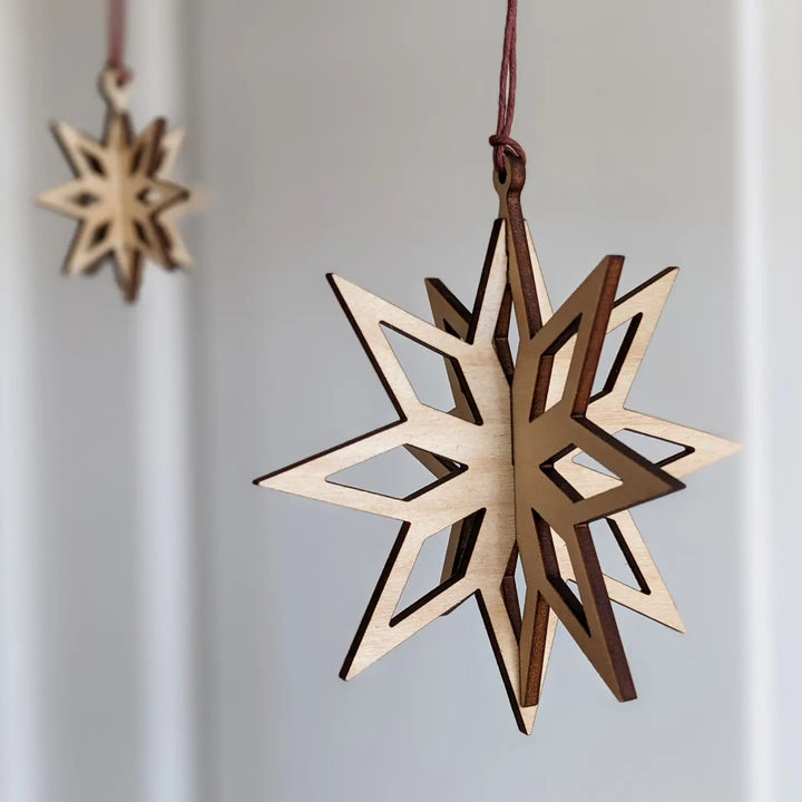 Wood Star Ornaments