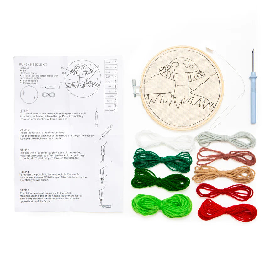 Mushroom Punch Needle Kit