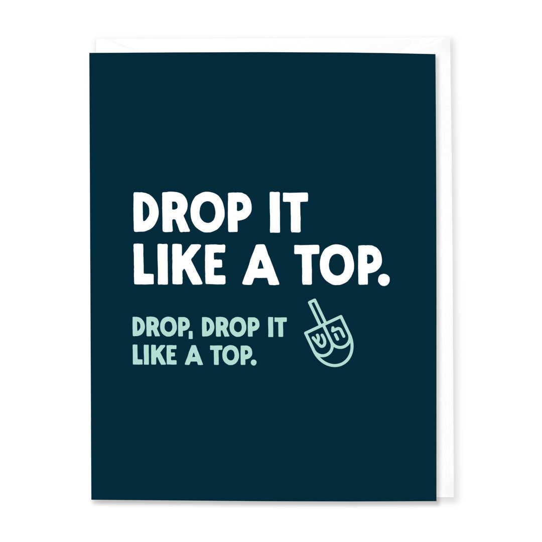 Drop It Like A Top Hanukkah Card (Set of 8)