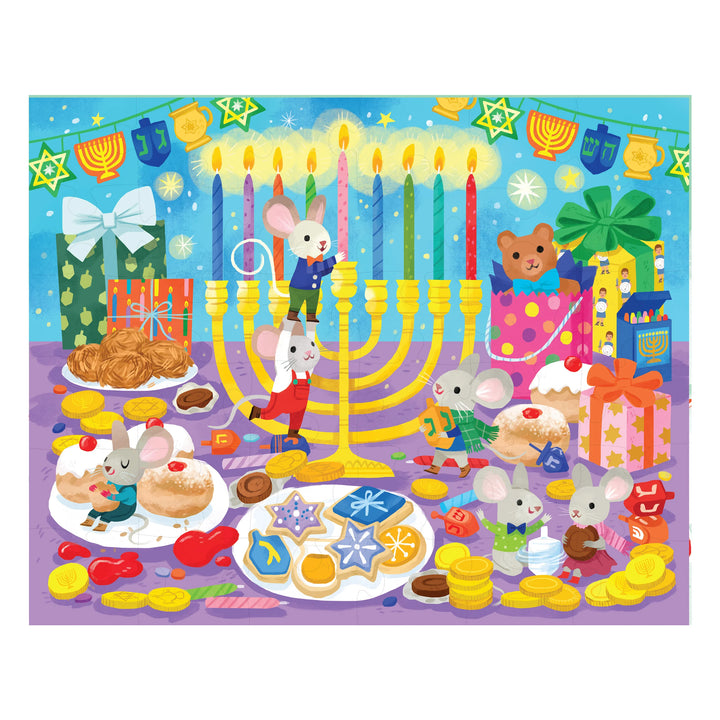 36-Piece Hanukkah Lights Floor Puzzle