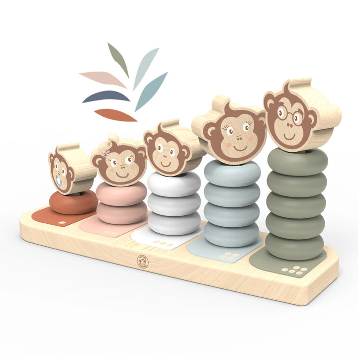 Wooden Monkey Family Stacker