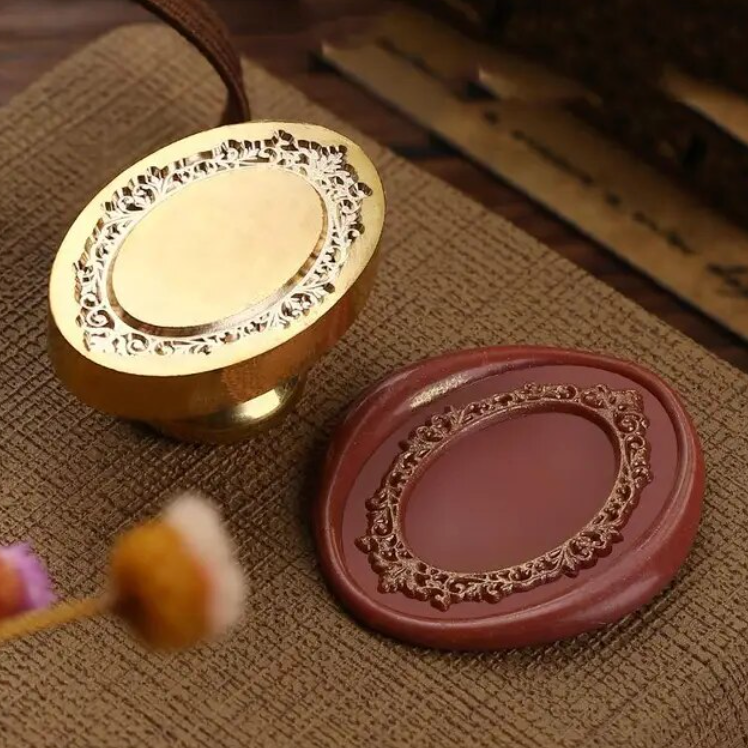 Wax Seal Stamp - Oval Mirror Frame