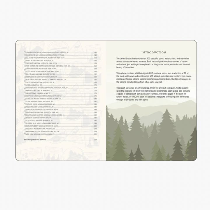 USA National Parks Journal & Passport Stamp Book