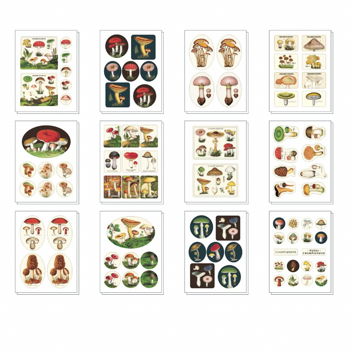 Mushrooms Vintage Stickers